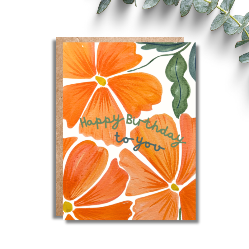 Bright Orange Birthday