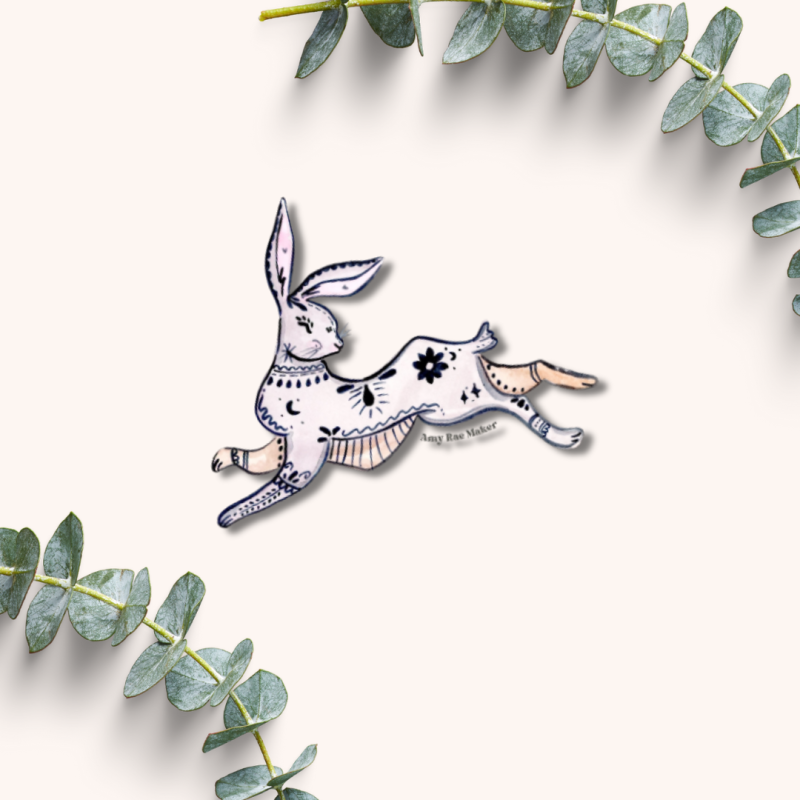 Folk Rabbit Sticker