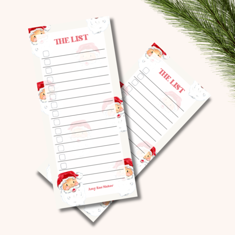 List Notepad Santa List